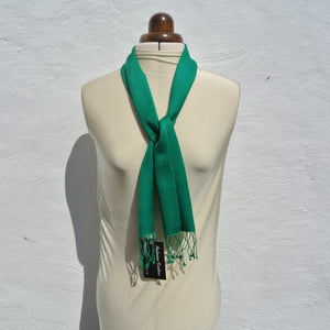 Vintage Pashmina Cashmere & Silk Scarf, Small Green