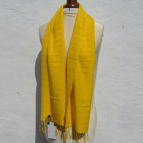 Vintage Pashmina Scarf, Yellow