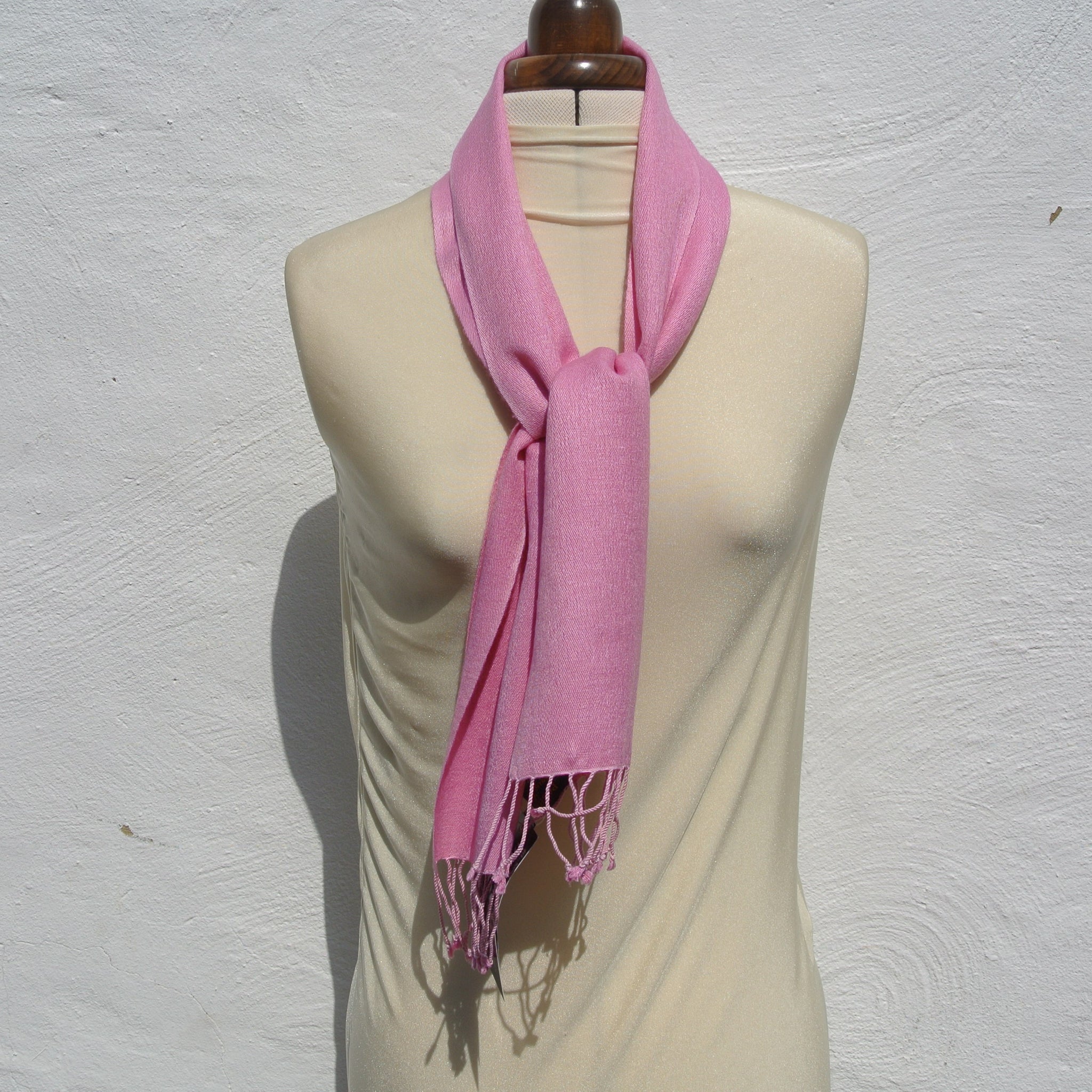 Vintage Pashmina Scarf, Small Pink