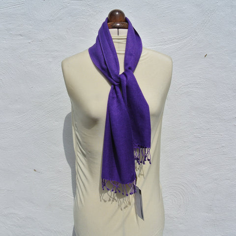 Vintage Pashmina Scarf, Small Purple