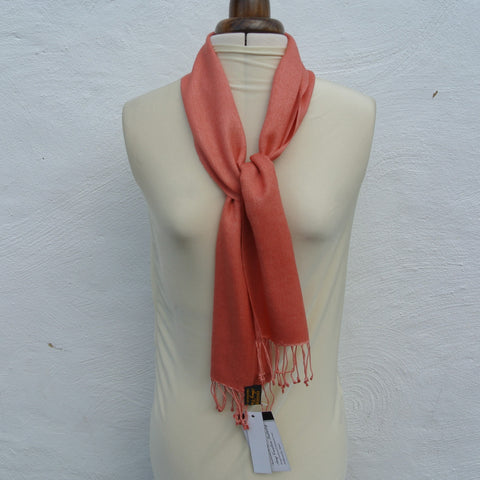 Vintage Pashmina Scarf, Small Blush