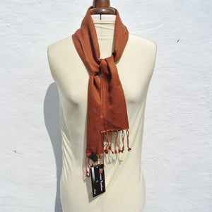 Vintage Pashmina Scarf, Small Coffee