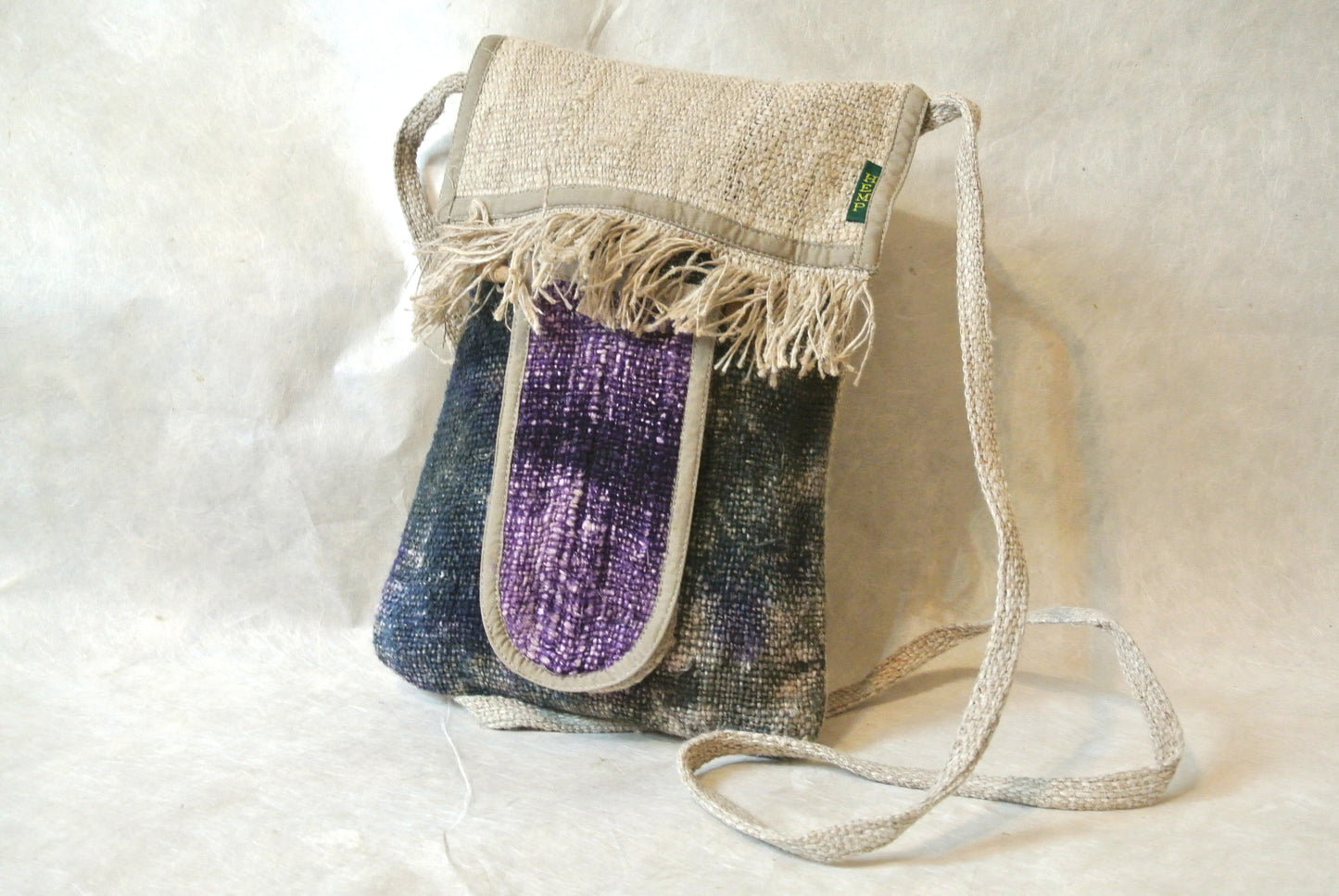 Hemp Cross-body bag, Dip dyed