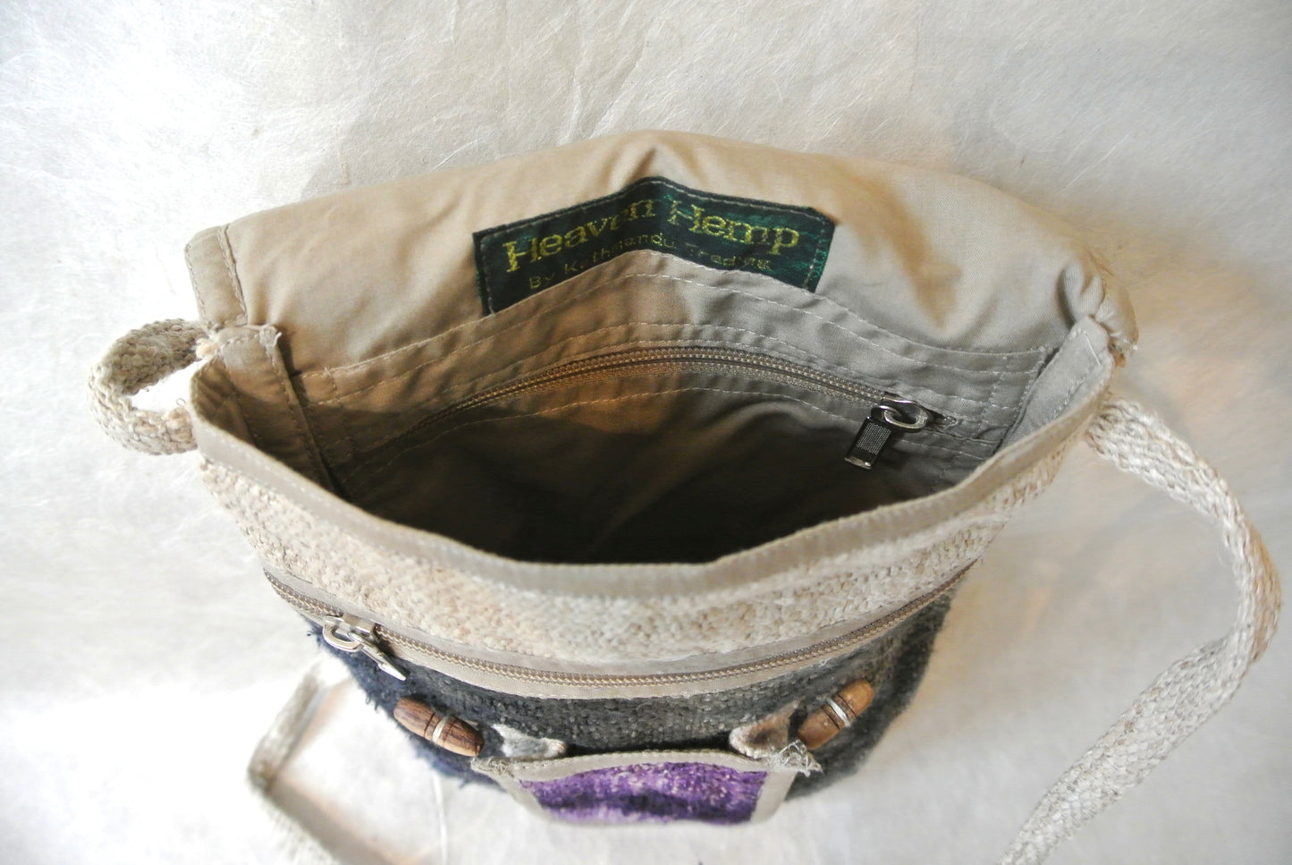 Hemp Cross-body bag, Dip dyed