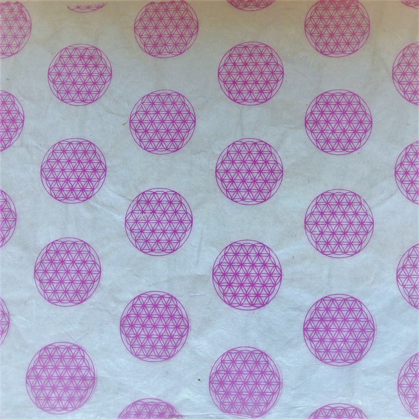 Pink Sacred Geometry Print on Hemp Tissue Paper