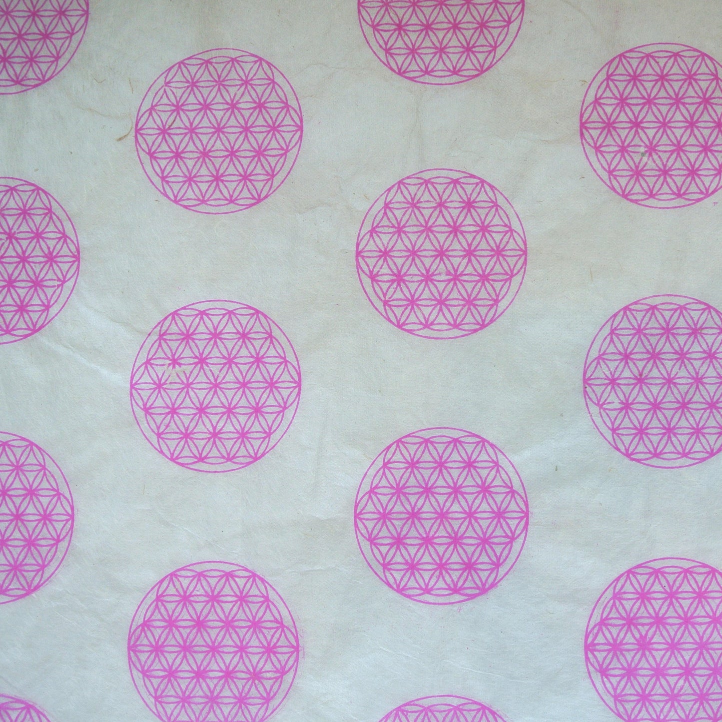 Pink Sacred Geometry Print on Hemp Tissue Paper