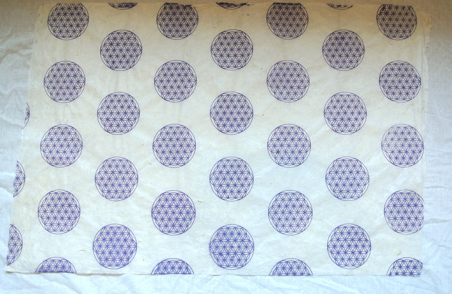 Purple Sacred Geometry Print on Hemp Tissue Paper