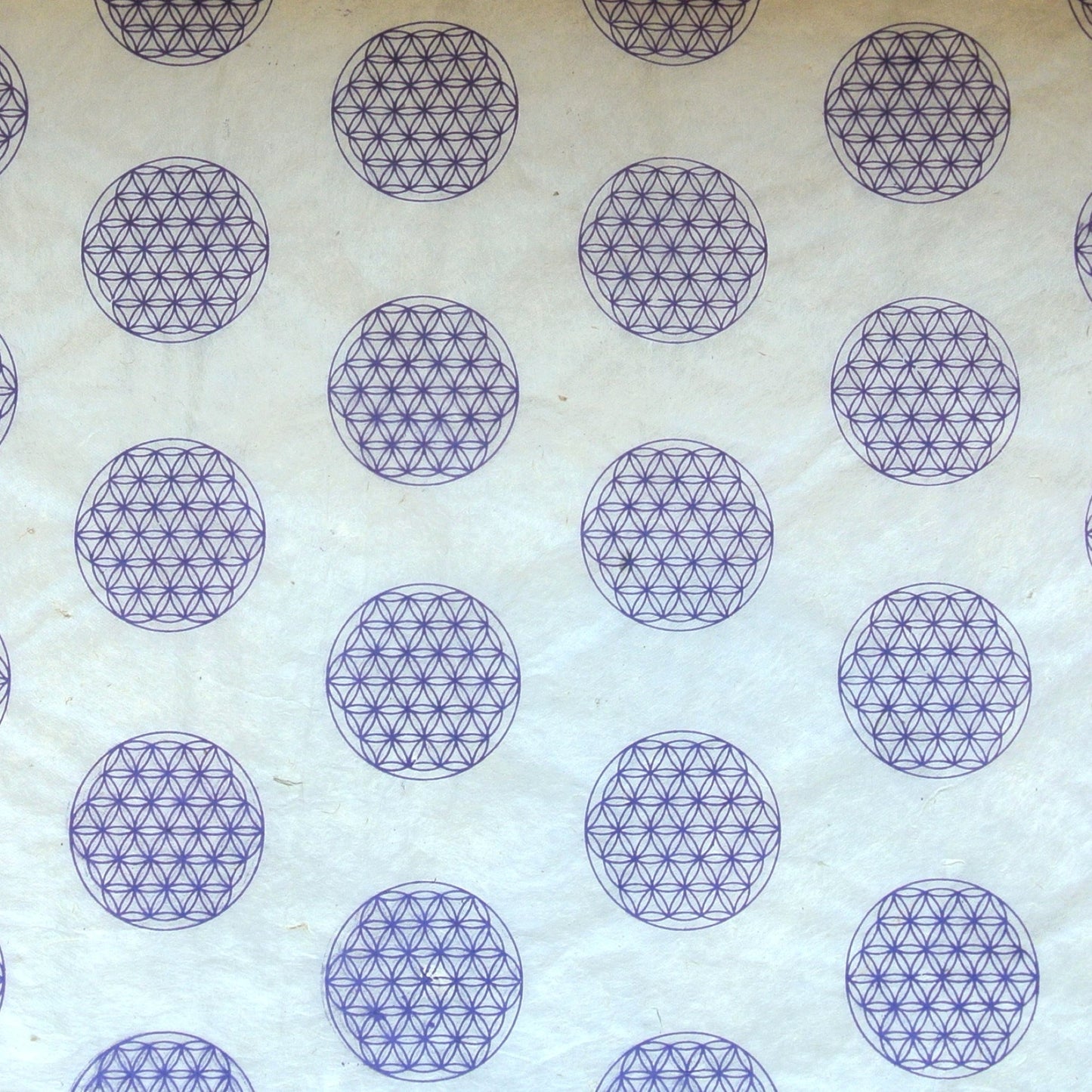 Purple Sacred Geometry Print on Hemp Tissue Paper