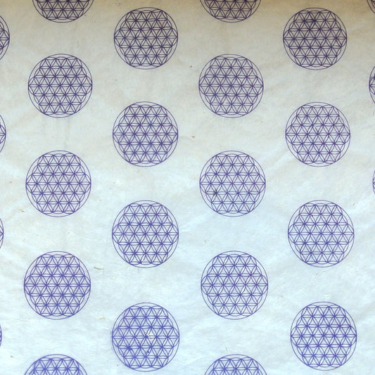 Purple Sacred Geometry Print on Hemp Tissue Paper