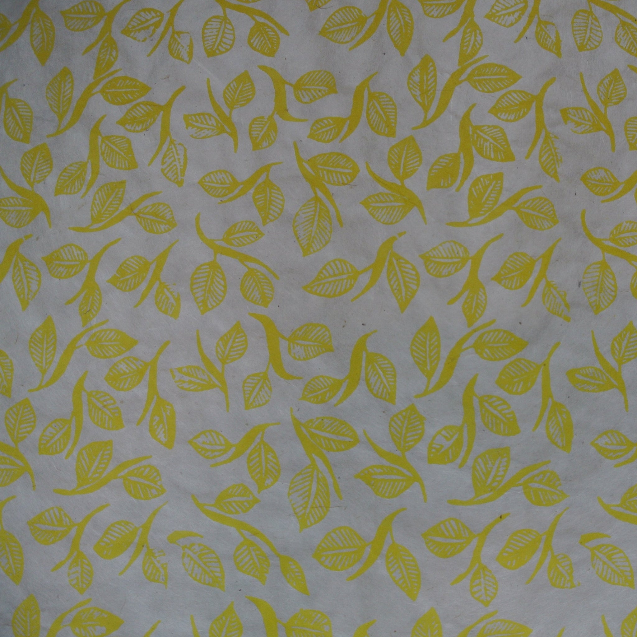 Yellow Leaf Sketch Print on Lokta Paper, Tree Free & Sustainable