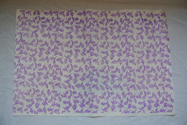 Purple Leaf Sketch Print on Lokta Paper, Tree Free & Sustainable
