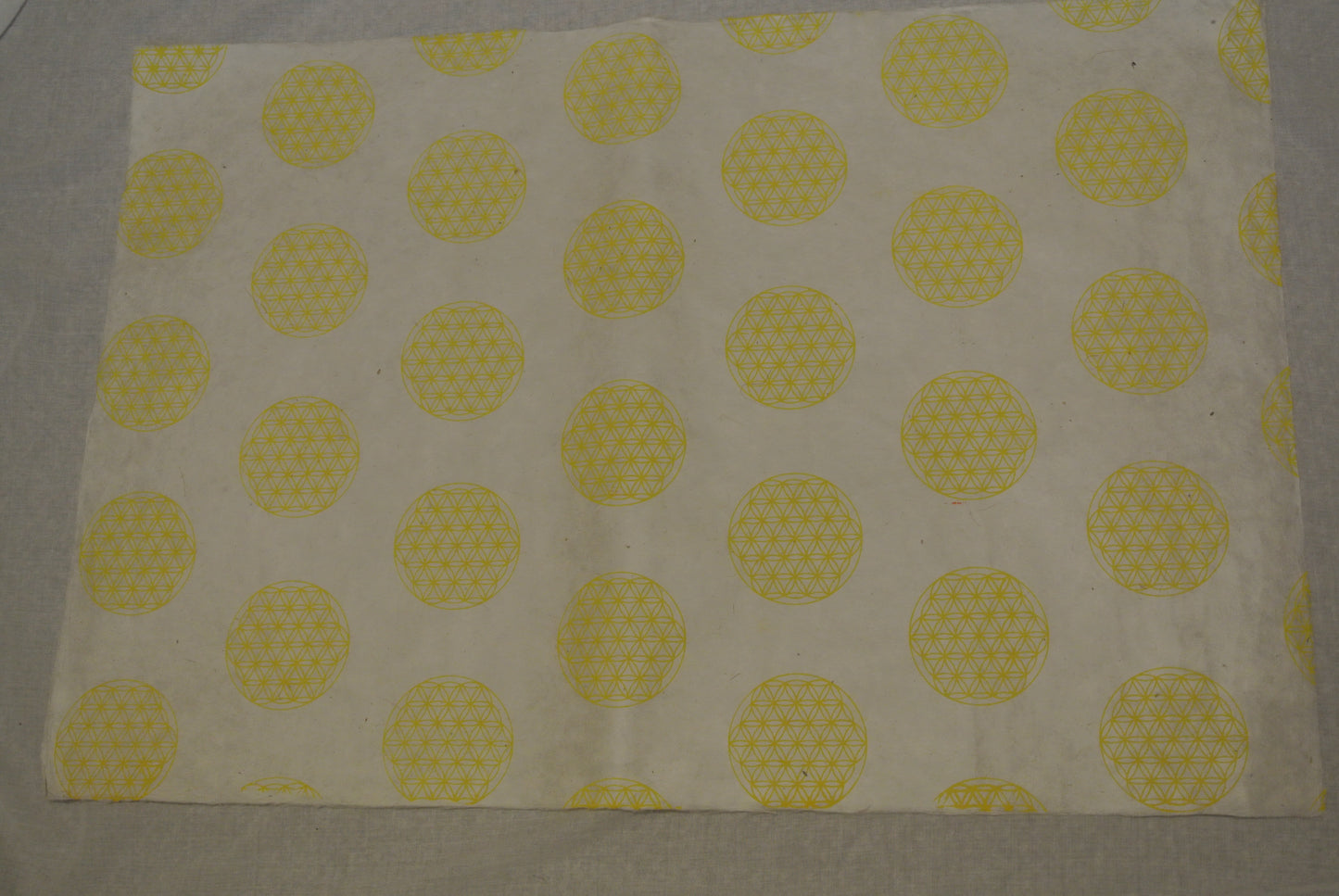 Yellow Sacred Geometry Print on Hemp Paper, Tree Free & Sustainable