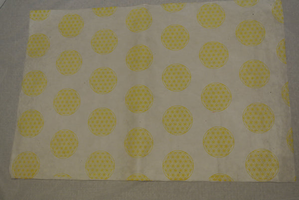 Yellow Sacred Geometry Print on Hemp Paper, Tree Free & Sustainable