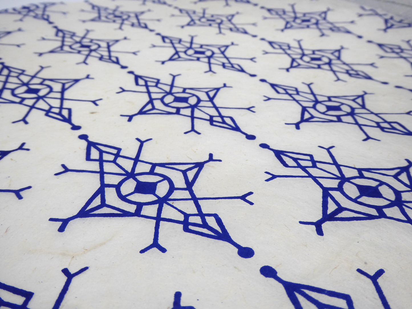 Geometric Snowflake Hemp Tissue Paper. Handmade in Nepal