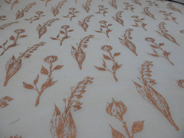 Pack of 3, Wildflower design Hemp Tissue Paper. Handmade in Nepal