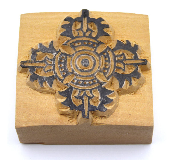 Double Dorje Wooden Stamp