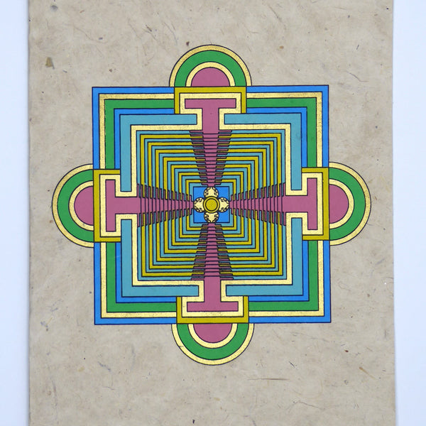 Handmade Lokta Card, Mandala