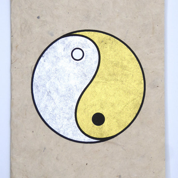 Handmade Lokta Card, Yin Yang