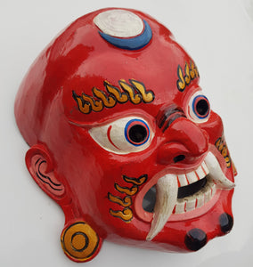 Nepali 'Rakchas' Wooden Mask,