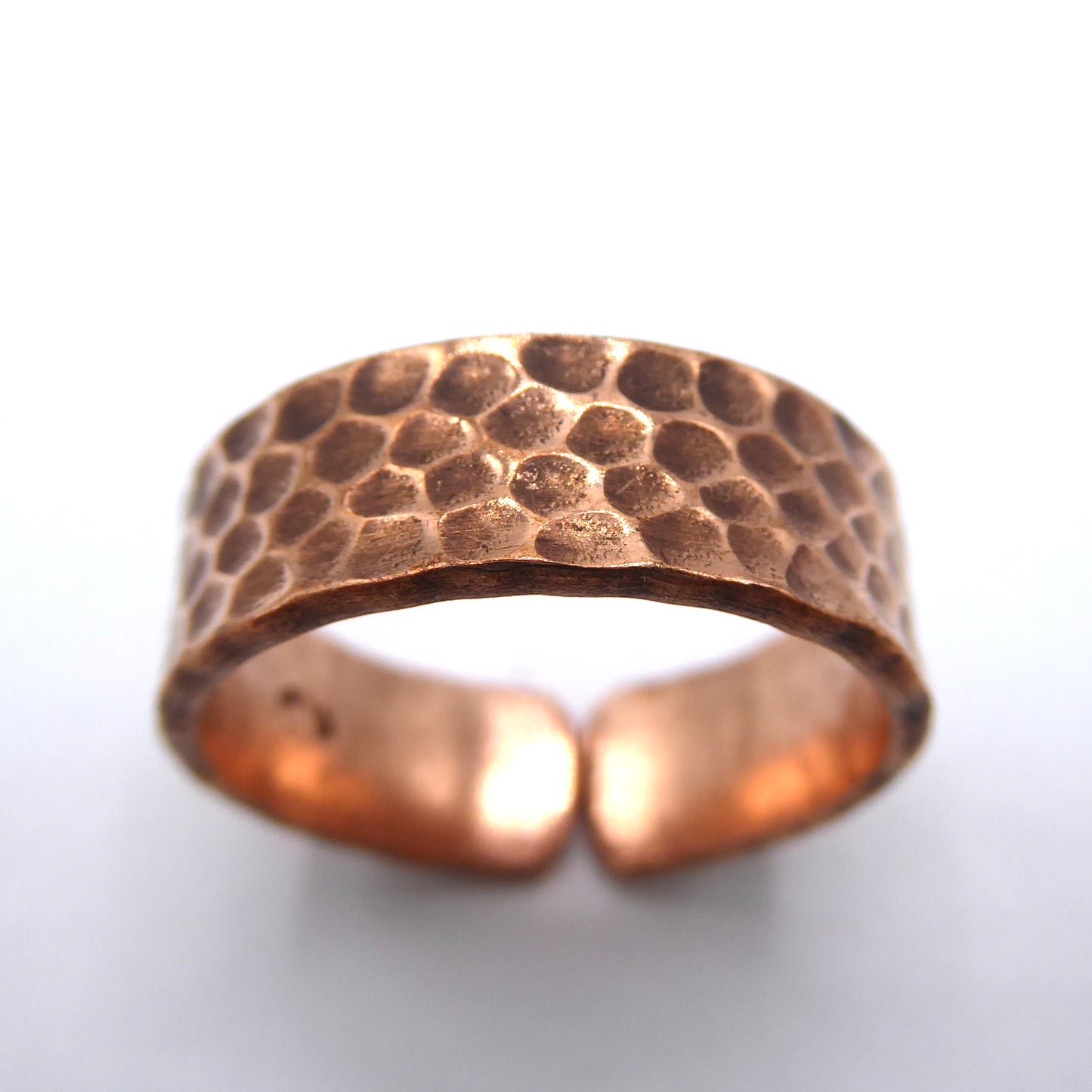 Hammered Copper Ring, handmade in Nepal