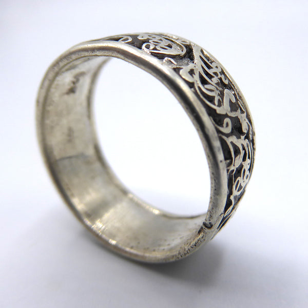 Handmade Silver Ring with Floral design