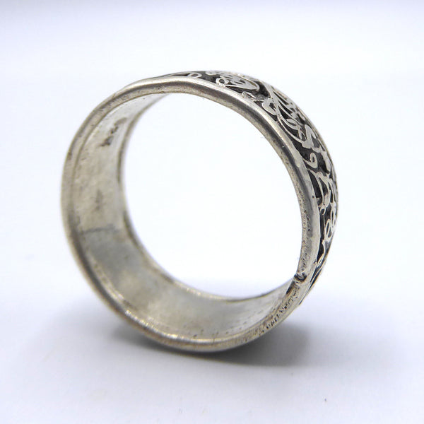 Handmade Silver Ring with Floral design