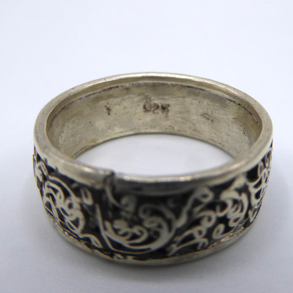 Handmade Silver Ring with Floral design