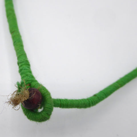 Hemp cord necklace; Lime Green, Dark Green & Natural. Surfer/boho/beach style