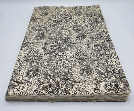 Paisley designs Handbound Large Art Sketchbook . 120GSM . 32 pages . Tree Free Paper .