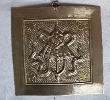 Brass Asthamangala Wall Hanging,  Eight Auspicious Buddhist Symbols (large)