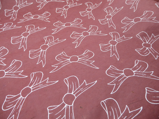 Bow Design Lokta Paper Handmade in the Himalayas