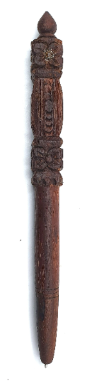 Hand Carved Wooden Ballpoint Pen, Refillable (Square)