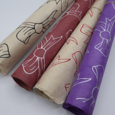Bow Design Lokta Paper Handmade in the Himalayas