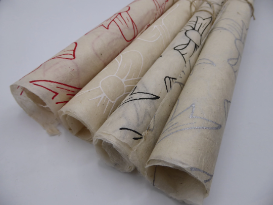 Bows design Hemp Tissue Paper. Handmade in Nepal
