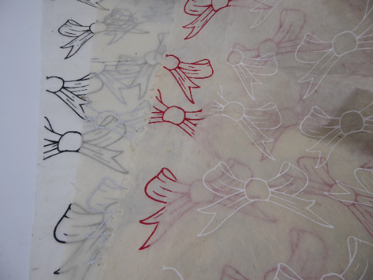 Bows design Hemp Tissue Paper. Handmade in Nepal