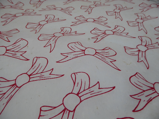 Bows design Hemp Tissue Paper. Handmade in Nepal