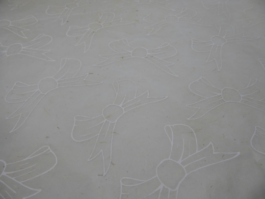 Bows design Hemp Tissue Paper. Handmade in Nepal