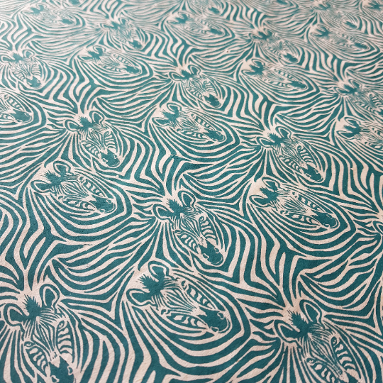 Green Zebras Print on Hemp Paper, Tree Free & Sustainable
