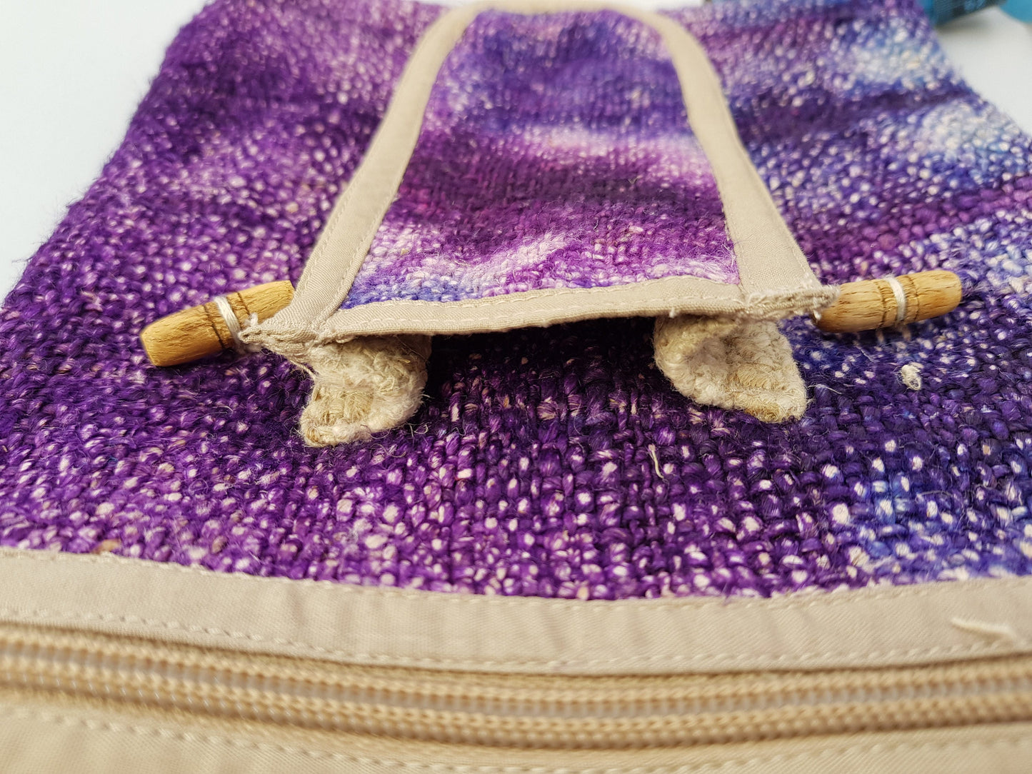 Hemp Cross-body bag, Dip dyed