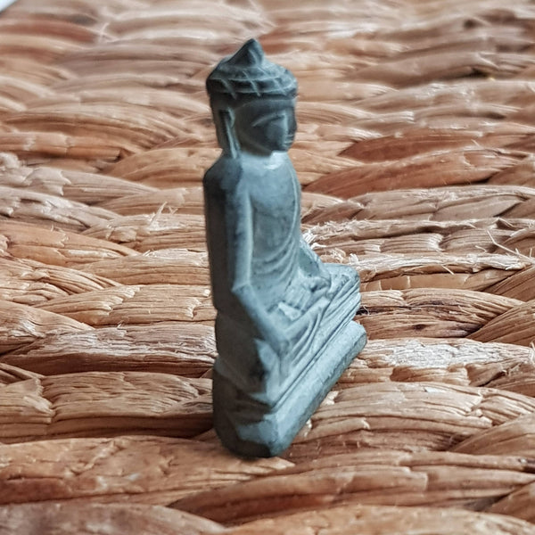 Meditation Buddha Figurine - Handmade from Limestone in Nepal