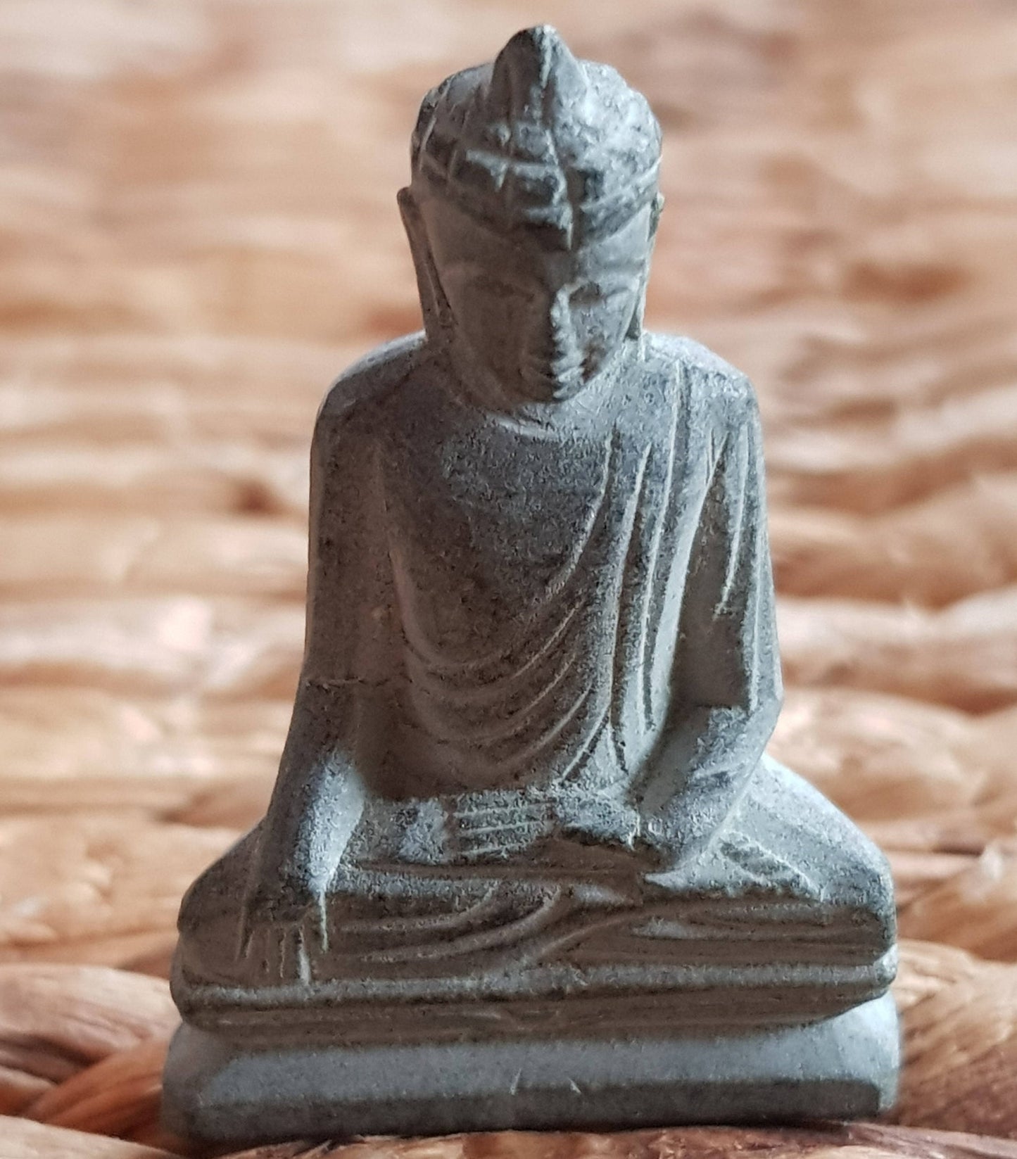 Meditation Buddha Figurine - Handmade from Limestone in Nepal