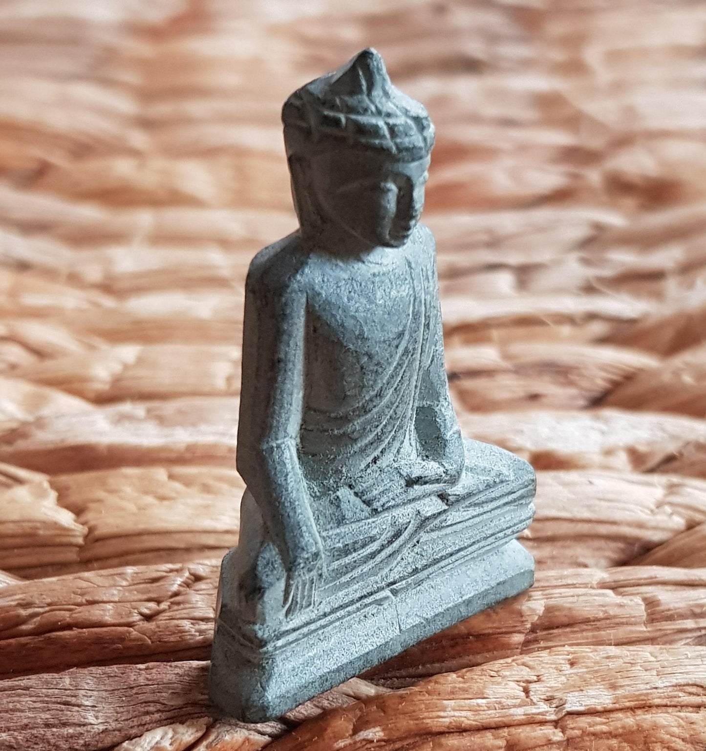Meditation Buddha Figurine - Handmade from Limestone in Nepal