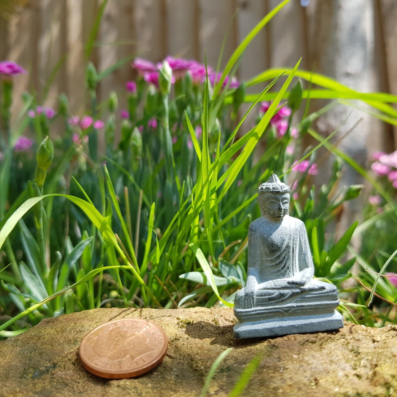 Meditation Buddha Figurine - Handmade from Limestone in Nepal
