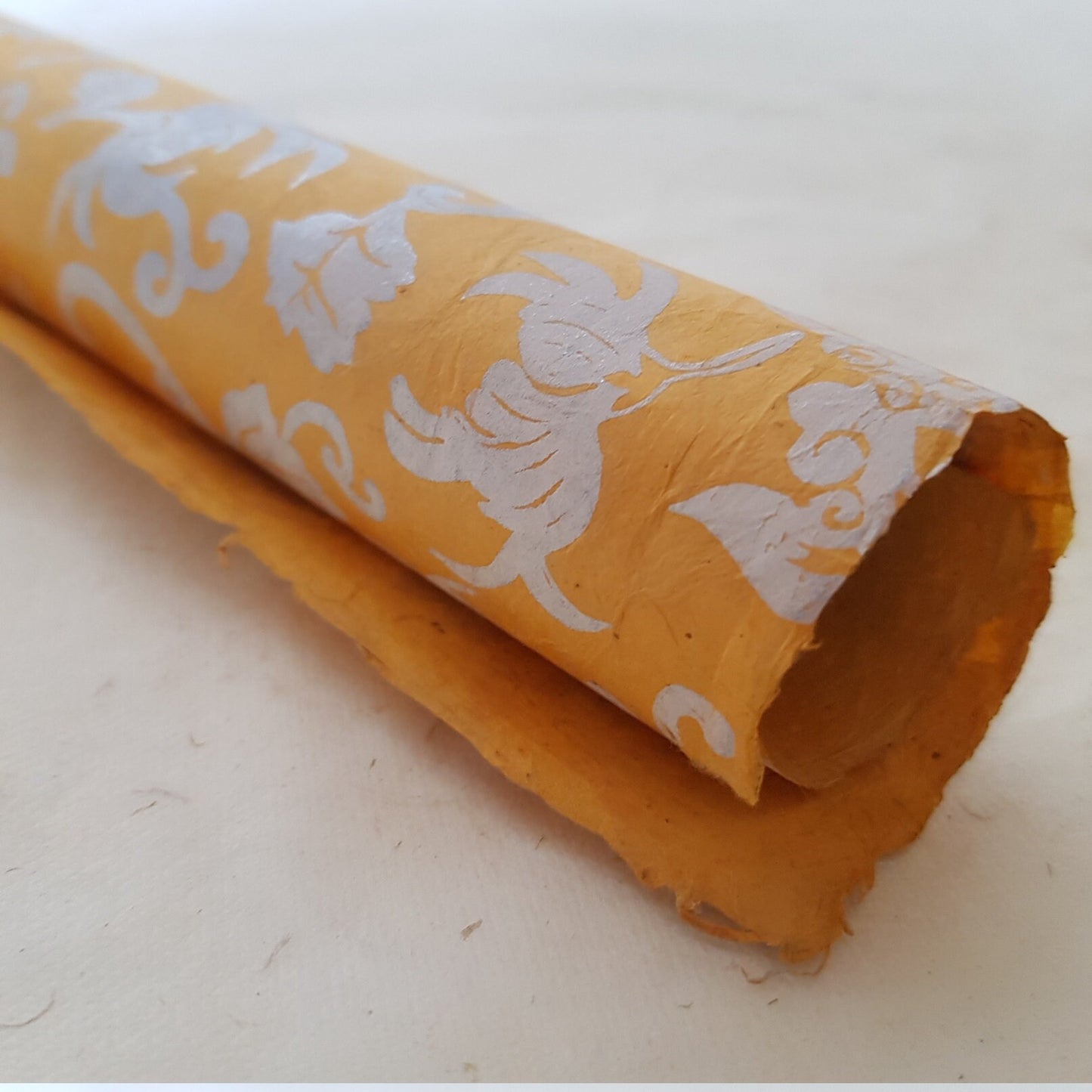 Harvest Gold Baroque Print on Lokta Paper, Tree Free & Sustainable