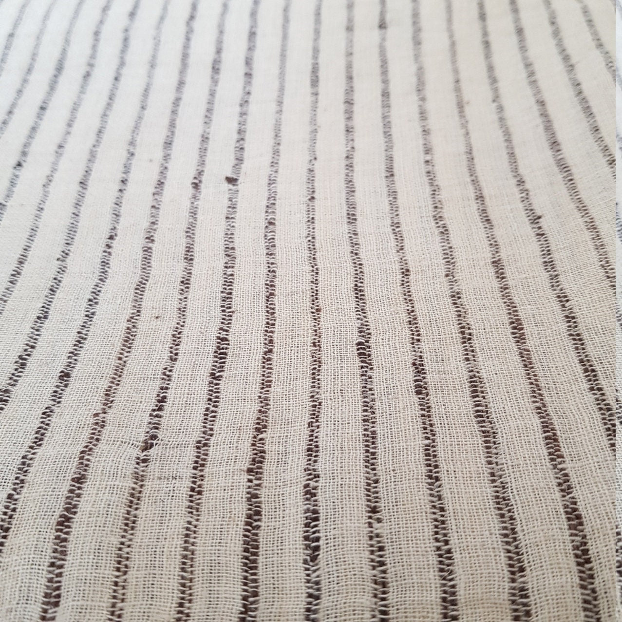 Hemp Scarf with Silk Stripes