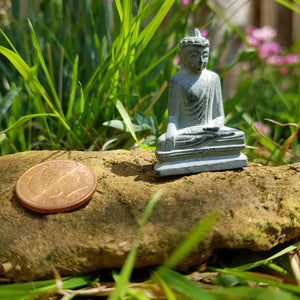 Meditation Buddha Figurine - Handmade from Limestone in Nepal