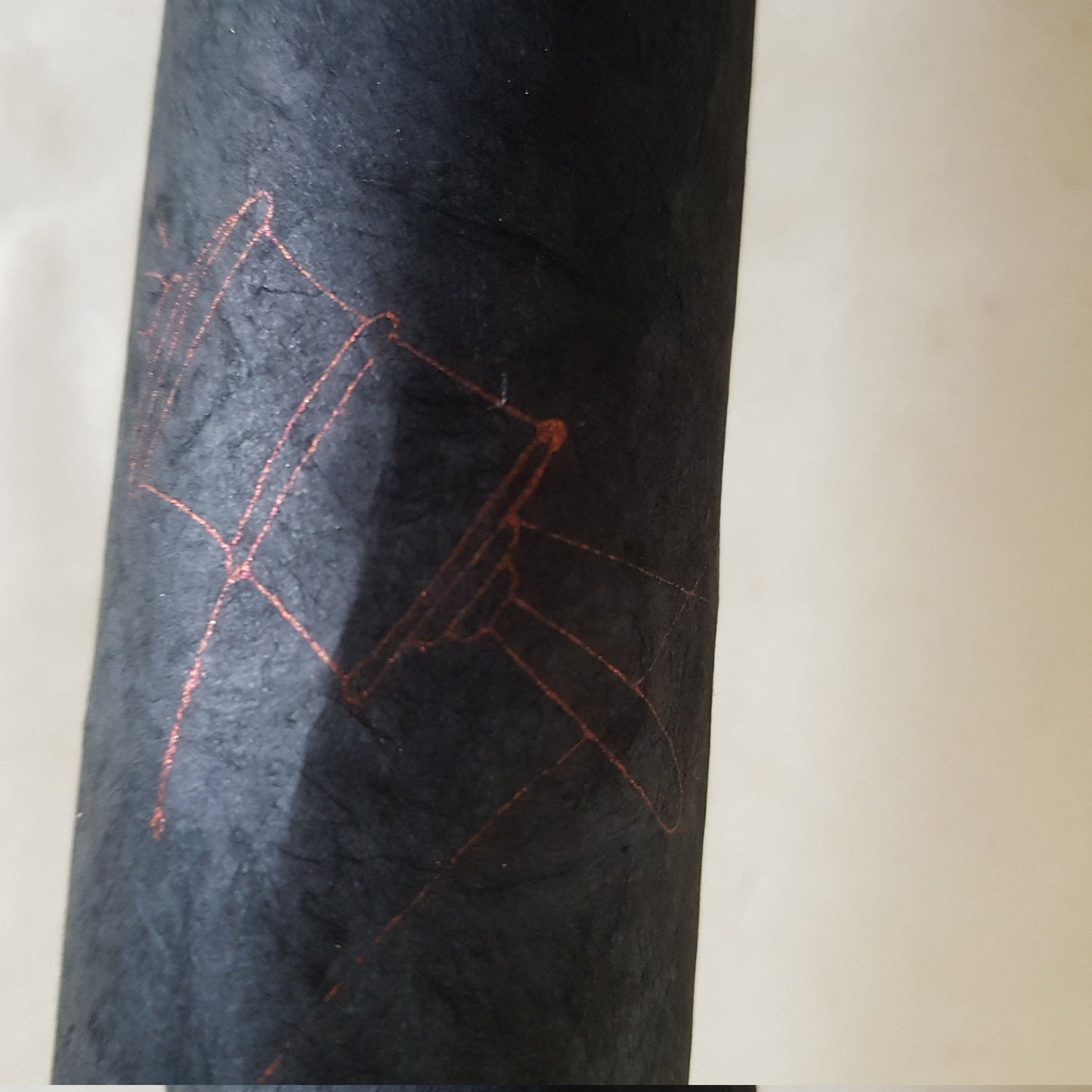 ROSE GOLD Prayer Wheel Print on Lokta Paper, Tree Free & Sustainable