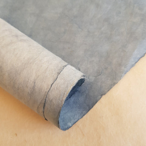 Mossy Grey Lokta Paper Handmade in the Himalayas 60-80GSM
