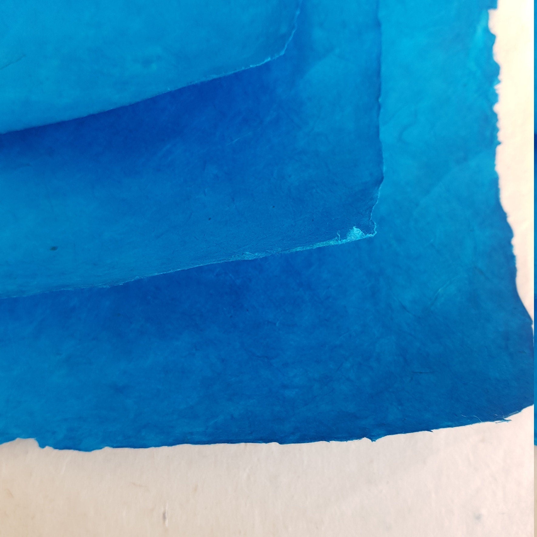 Marina Blue Decorative Lokta Paper Handmade in the Himalayas 120GSM