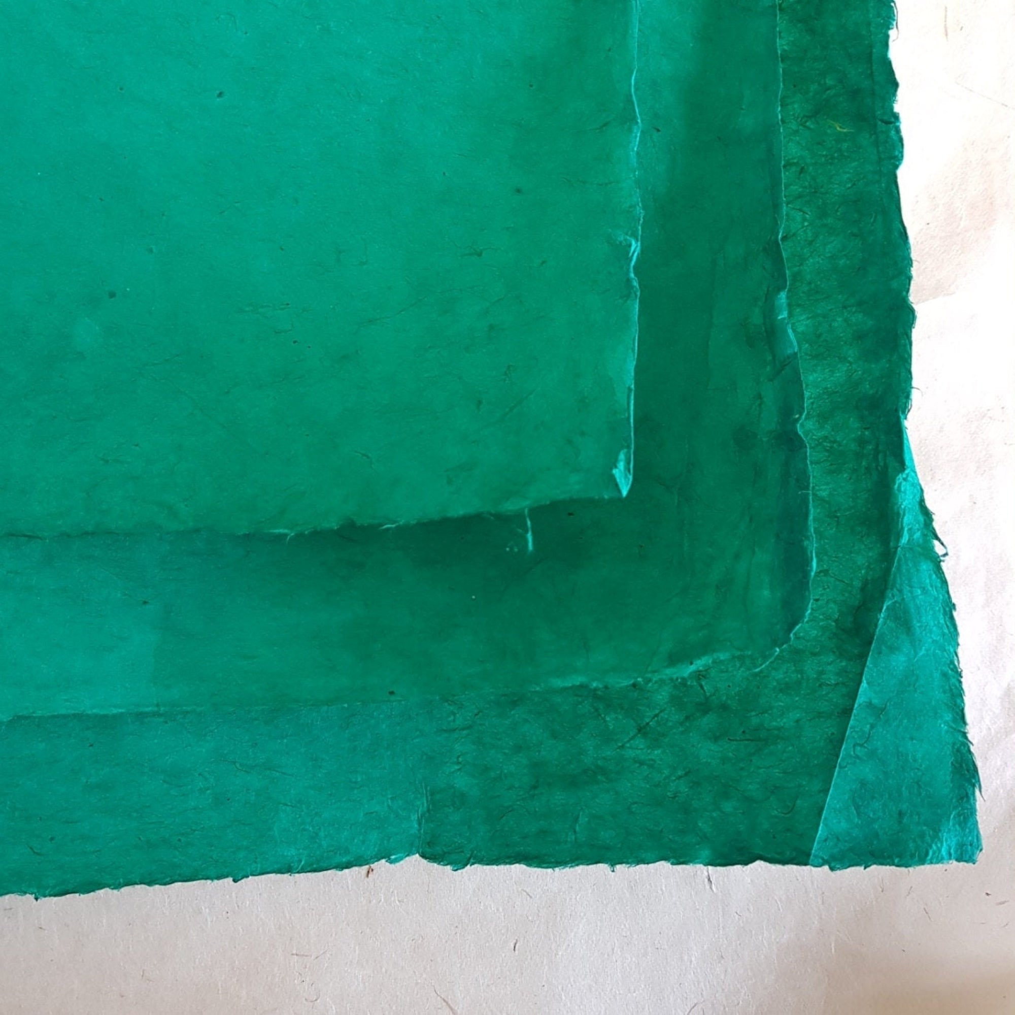 Dark Green Lokta Paper Handmade in the Himalayas 120GSM